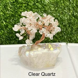 Bonsai Tree With Angel Aura Base Crystal
